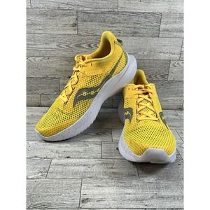 Saucony‎ Kinvara 14 Yellow Gray Engineered Running Shoes S10823-123 Women Sz 9.5